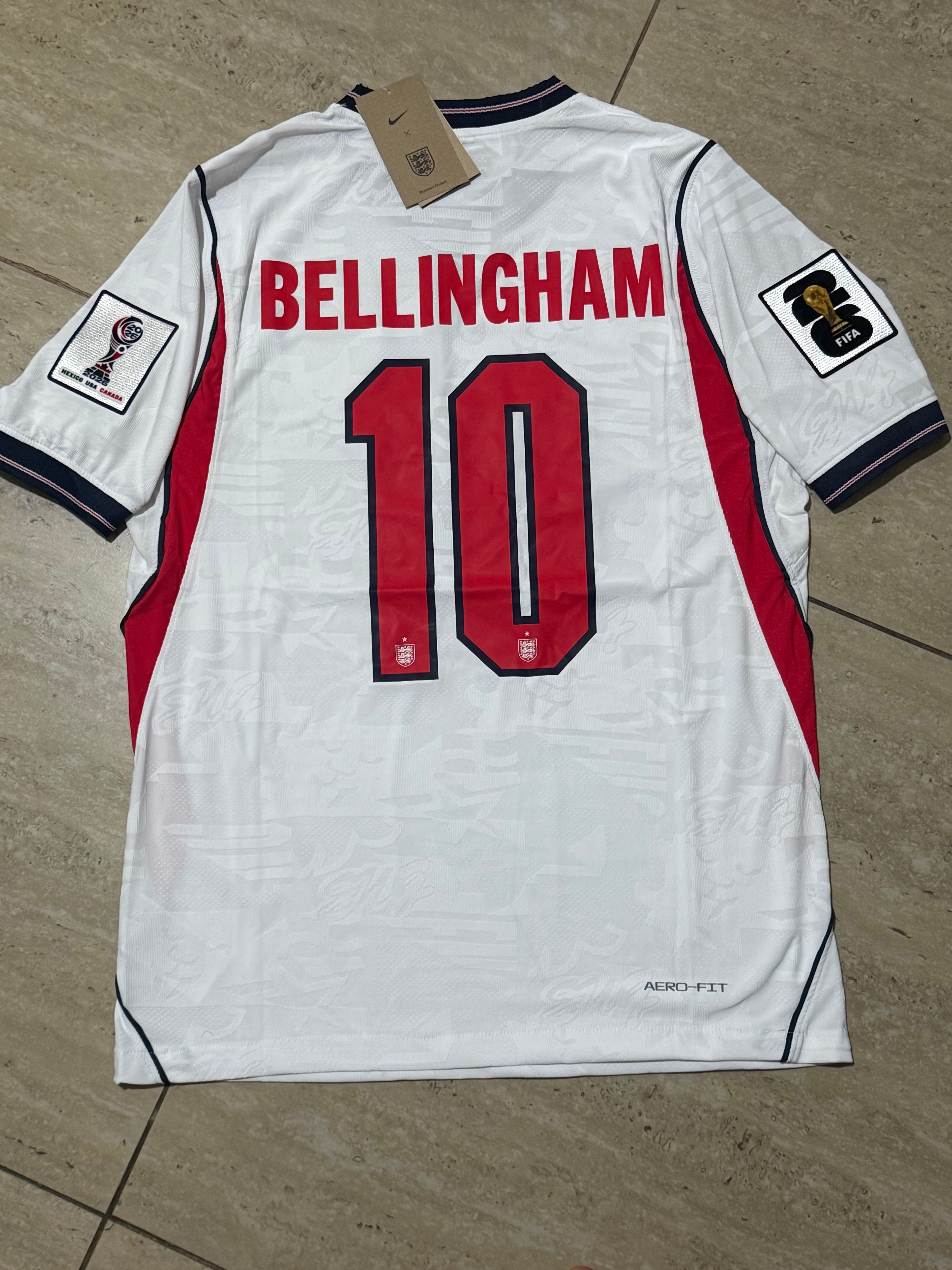England Home kit Wc26 “ Bellingham 10”