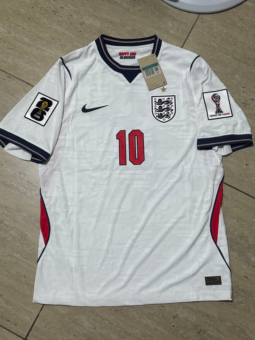 England Home kit Wc26 “ Bellingham 10”