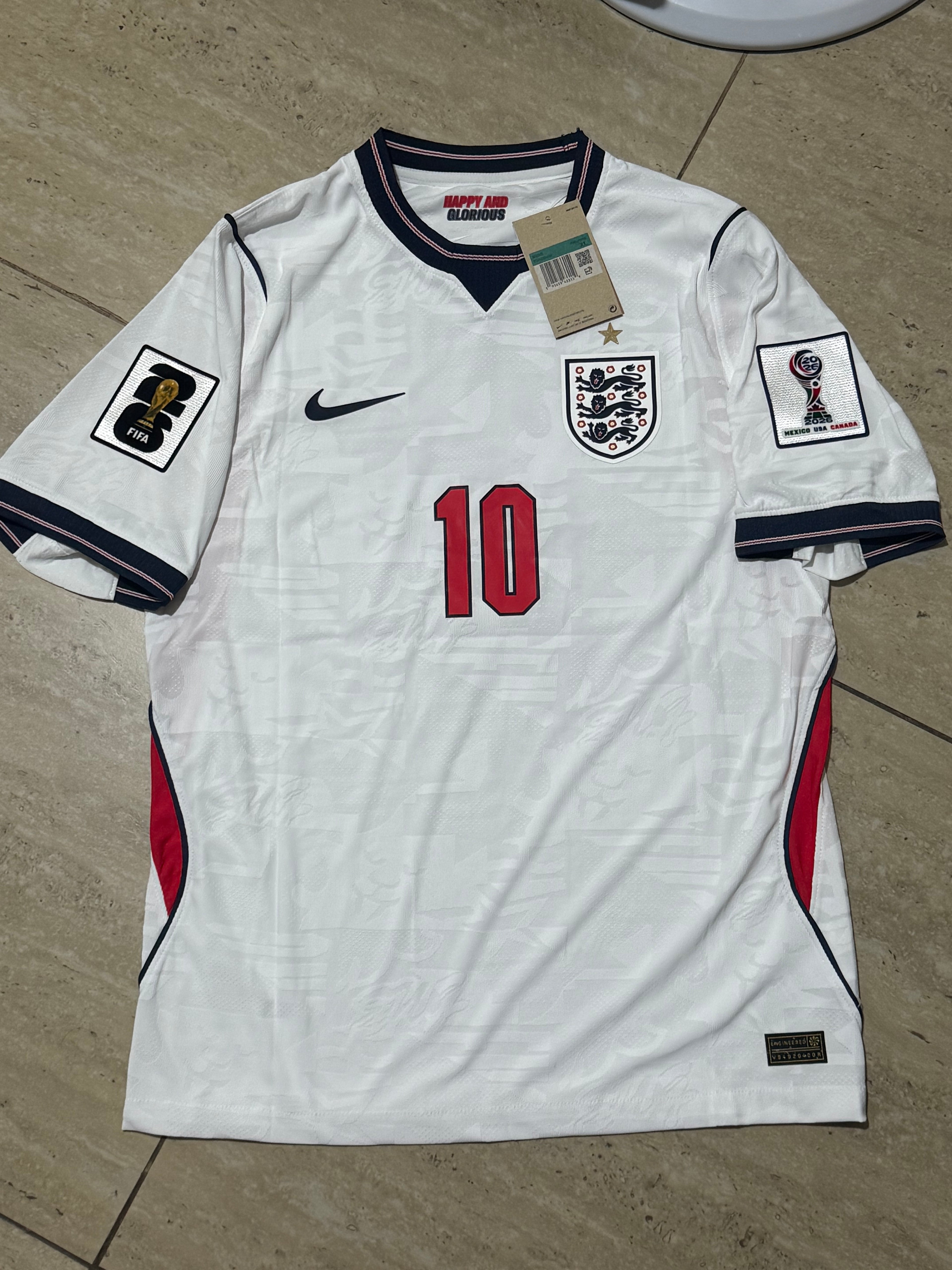 England Home kit Wc26 “ Bellingham 10”